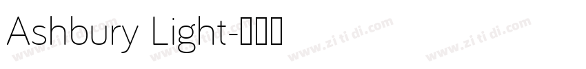 Ashbury Light字体转换